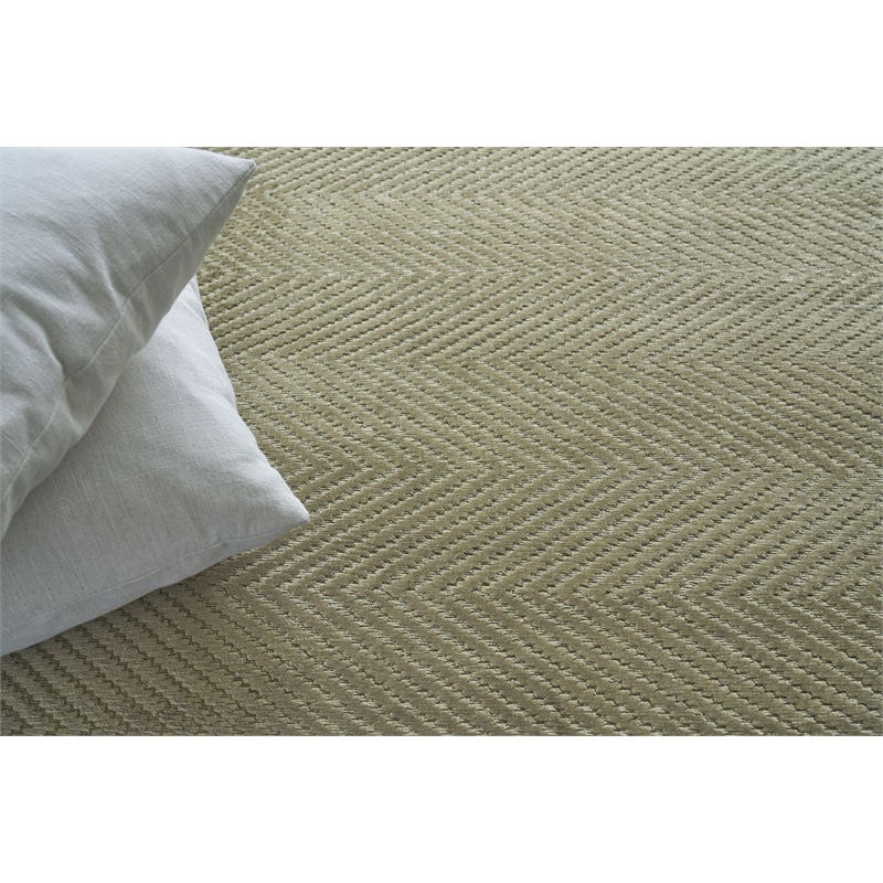 Honeycomb Handloomed Viscose Khaki 6'x9' Area Rug