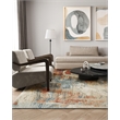 Infinity Power Loom Wool/Nylon Ivory/Blue/Terracotta 9'x12' Area Rug