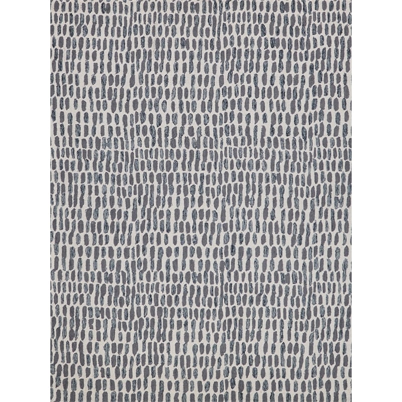 Ink Blot Hand-Tufted New Zealand Wool Black/Gray 8'x10' Area Rug