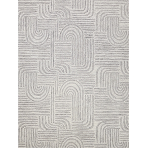 Juno Hand-Tufted New Zealand Wool Gray/Ivory 6'x9' Area Rug