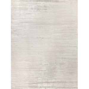 High Low Handloomed Viscose Silver 10'x14' Area Rug