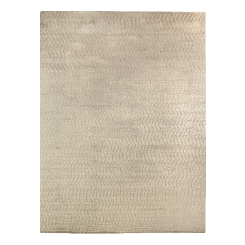 Honeycomb Handloomed Viscose Beige 14'x18' Area Rug