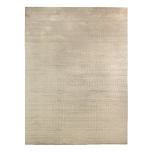 Honeycomb Handloomed Viscose Beige 14'x18' Area Rug