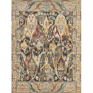 Jurassic Hand-Knotted New Zealand Wool Black/Beige 8'x10' Area Rug
