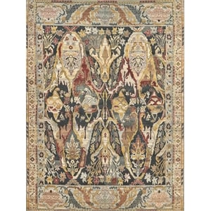 Jurassic Hand-Knotted New Zealand Wool Black/Beige 9'x12' Area Rug