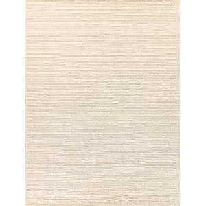Kaza Hand-Knotted New Zealand Wool White/Ivory 2'x3' Area Rug