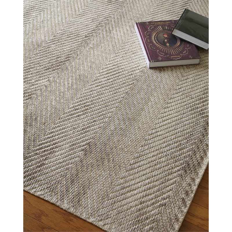 Honeycomb Handloomed Viscose Khaki 6'x9' Area Rug