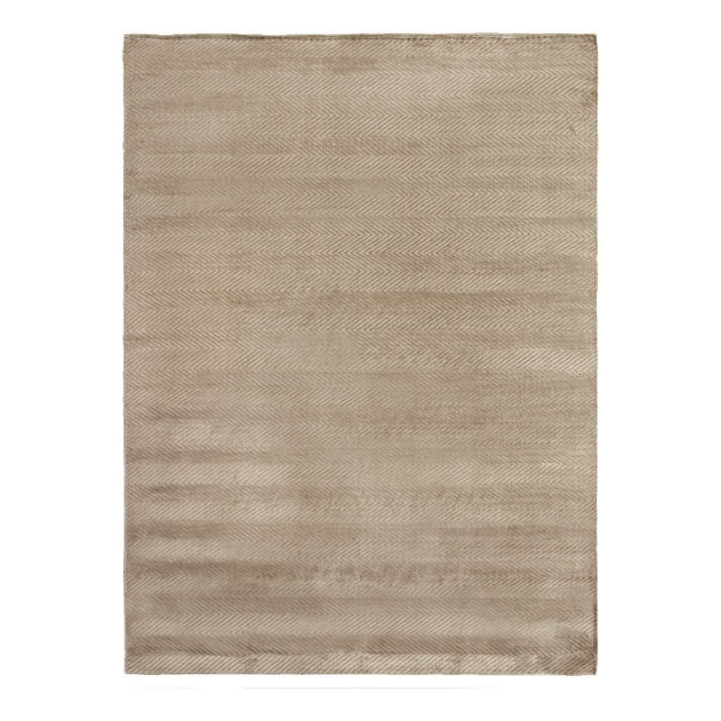 Honeycomb Handloomed Viscose Khaki 6'x9' Area Rug