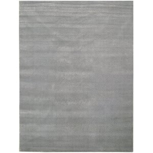 Honeycomb Handloomed Viscose Aqua 14'x18' Area Rug