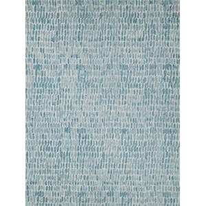 Ink Blot Hand-Tufted New Zealand Wool Turquoise 8'x10' Area Rug