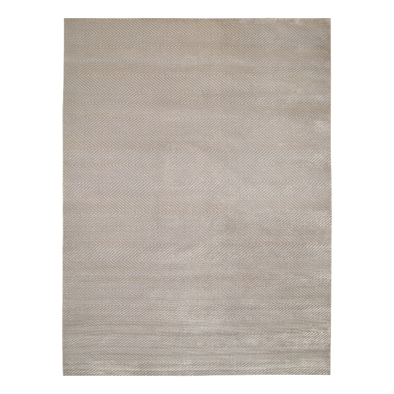 Honeycomb Handloomed Viscose Silver 8'x10' Area Rug
