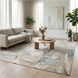 Infinity Power Loom Wool/Nylon Gray/Silver 10'x14' Area Rug