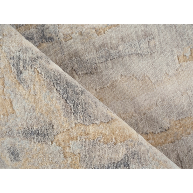 Infinity Power Loom Wool/Nylon Gray/Silver 9'x12' Area Rug