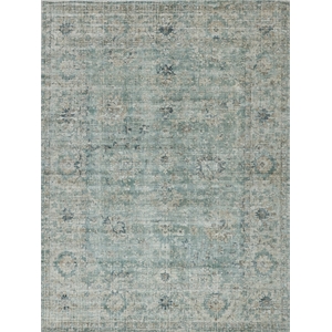 Kensington Handloomed Wool/Bamboo Silk Blue 6'x9' Area Rug