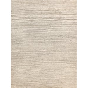 Kaza Hand-Knotted New Zealand Wool Light Silver/Ivory 2'x3' Area Rug