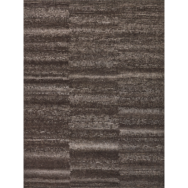 Kaza Hand-Knotted New Zealand Wool Charcoal/Brown 10'x14' Area Rug