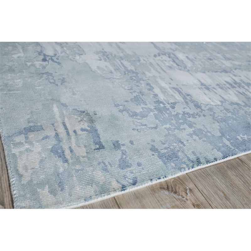 Laguna Handloomed Wool/Bamboo Silk Blue/Multi 12'x15' Area Rug