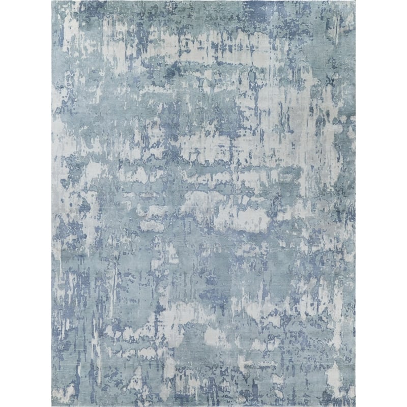 Laguna Handloomed Wool/Bamboo Silk Blue/Multi 12'x15' Area Rug