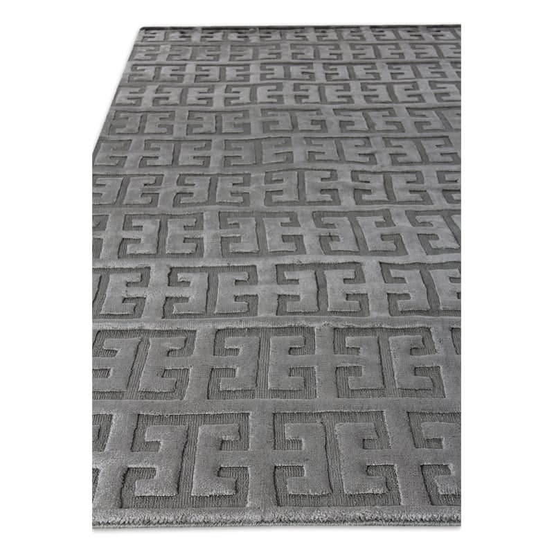 Kingsley Handloomed Bamboo Silk Aqua 8'x10' Area Rug