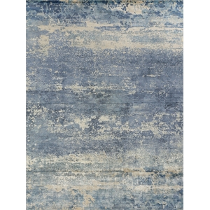 Koda Handloomed Bamboo Silk Light Blue 10'x14' Area Rug