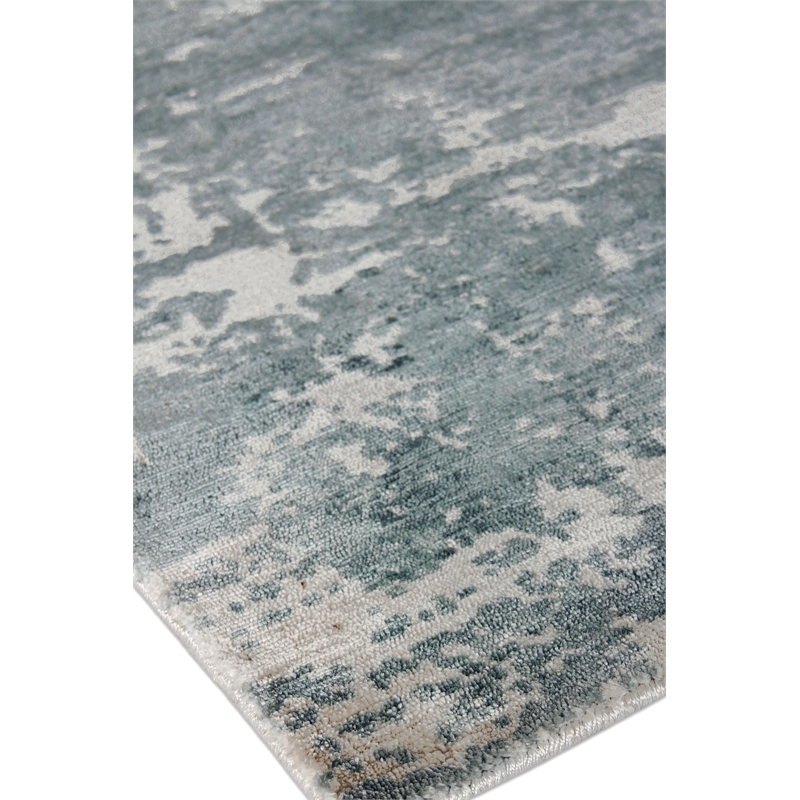Koda Handloomed Bamboo Silk Light Blue 9'x12' Area Rug