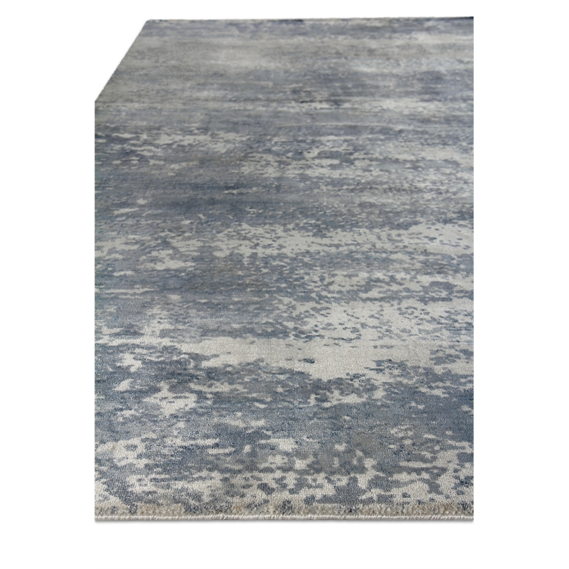 Koda Handloomed Bamboo Silk Light Blue 9'x12' Area Rug