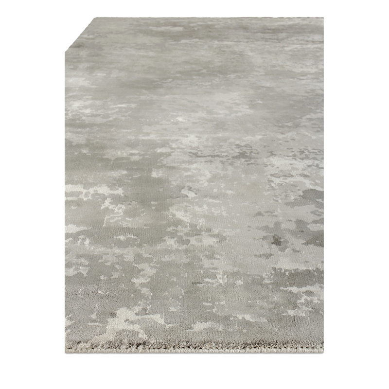 Koda Handloomed Bamboo Silk Silver 10'x14' Area Rug