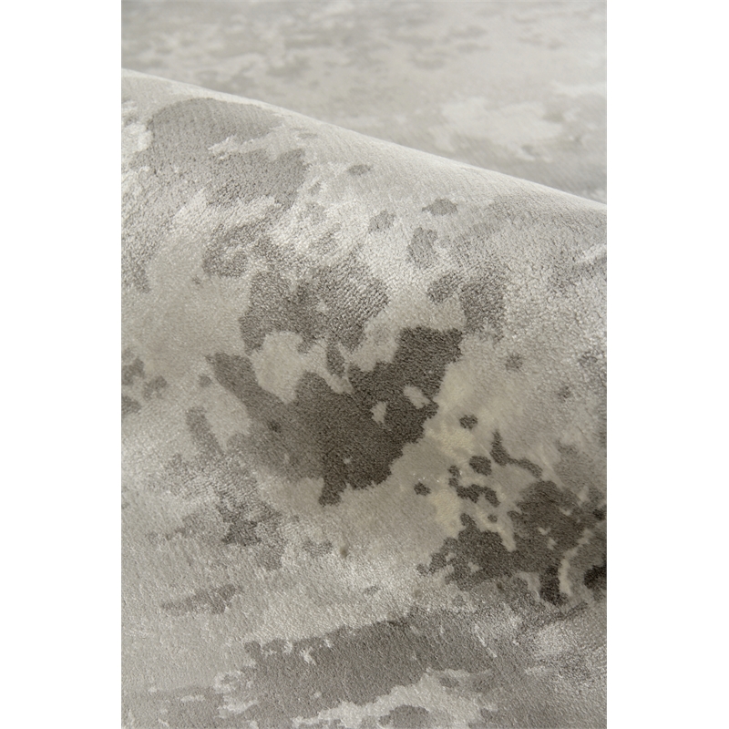 Koda Handloomed Bamboo Silk Silver 10'x14' Area Rug