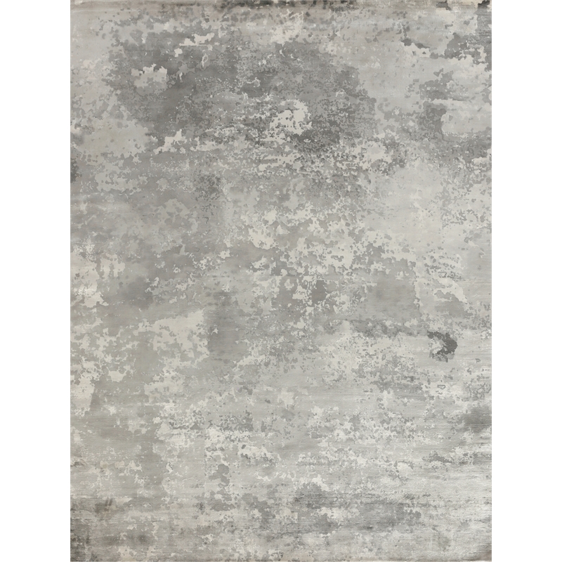 Koda Handloomed Bamboo Silk Silver 10'x14' Area Rug