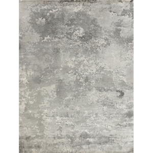 Koda Handloomed Bamboo Silk Silver 10'x14' Area Rug