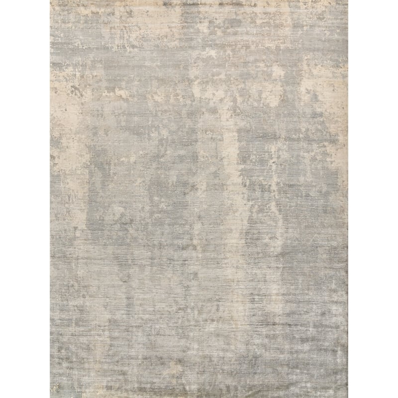 Koda Handloomed Bamboo Silk Silver/Blue 12'x17'4
