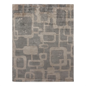 Koda Handloomed Bamboo Silk Gray/Taupe 8'x10' Area Rug