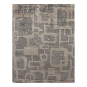 Koda Handloomed Bamboo Silk Gray/Taupe 9'x12' Area Rug