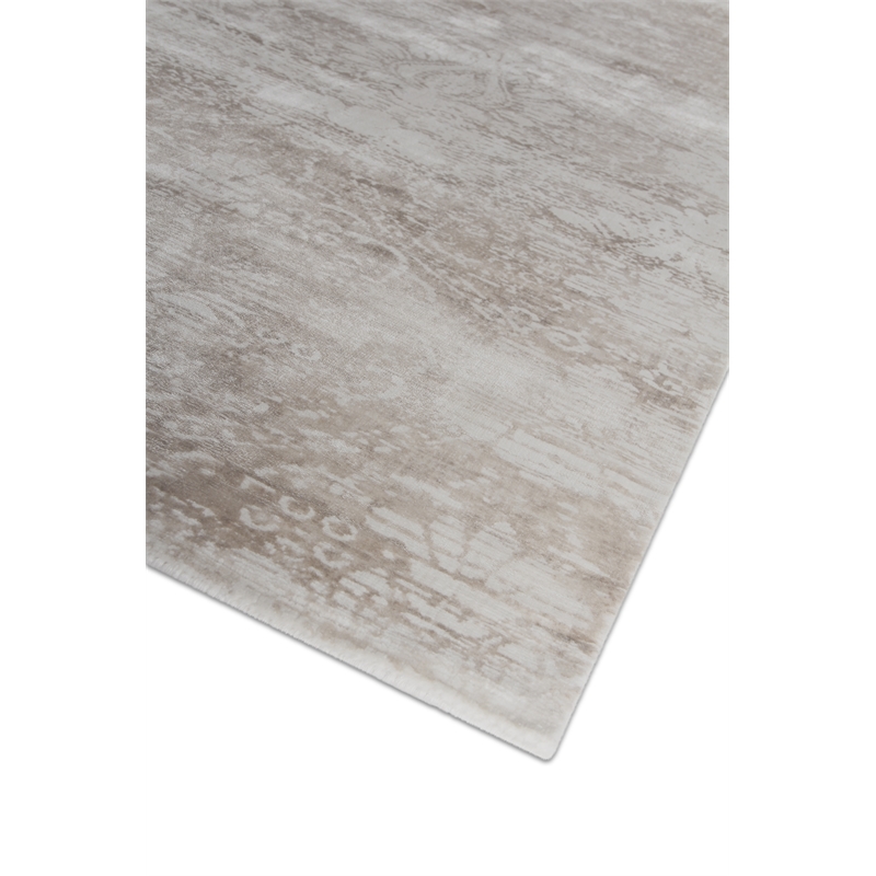 Koda Handloomed Bamboo Silk Beige 8'x10' Area Rug