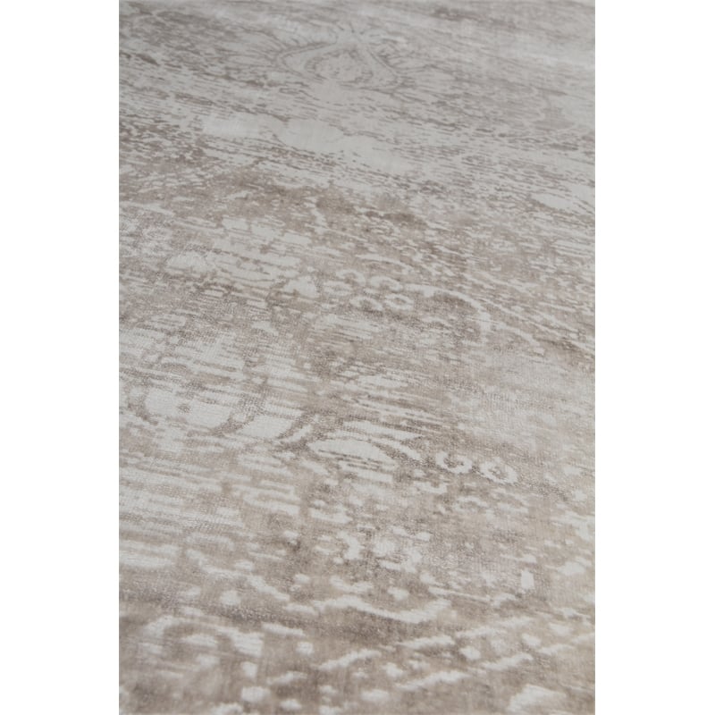 Koda Handloomed Bamboo Silk Beige 8'x10' Area Rug