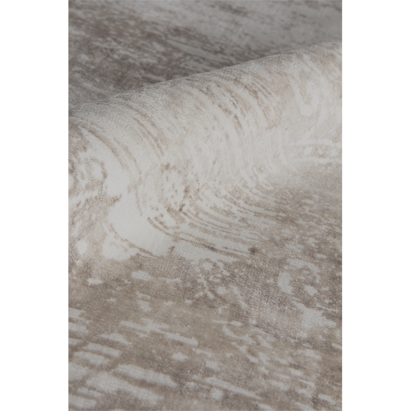 Koda Handloomed Bamboo Silk Beige 8'x10' Area Rug