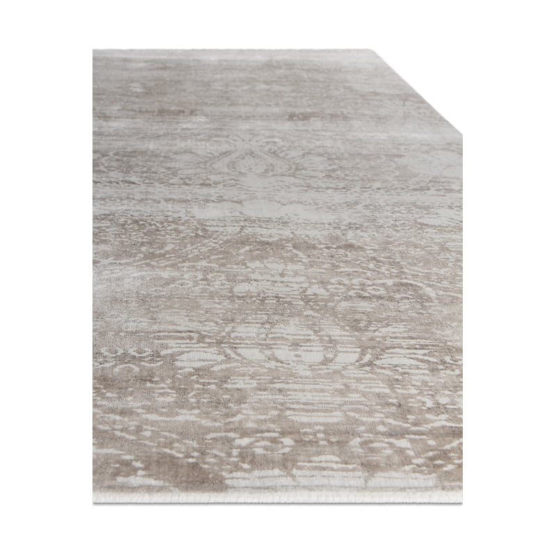 Koda Handloomed Bamboo Silk Beige 8'x10' Area Rug