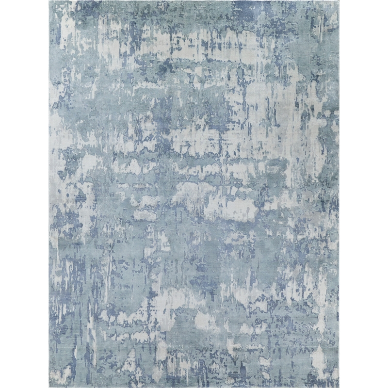 Laguna Handloomed Wool/Bamboo Silk Blue/Multi 5'x8' Area Rug