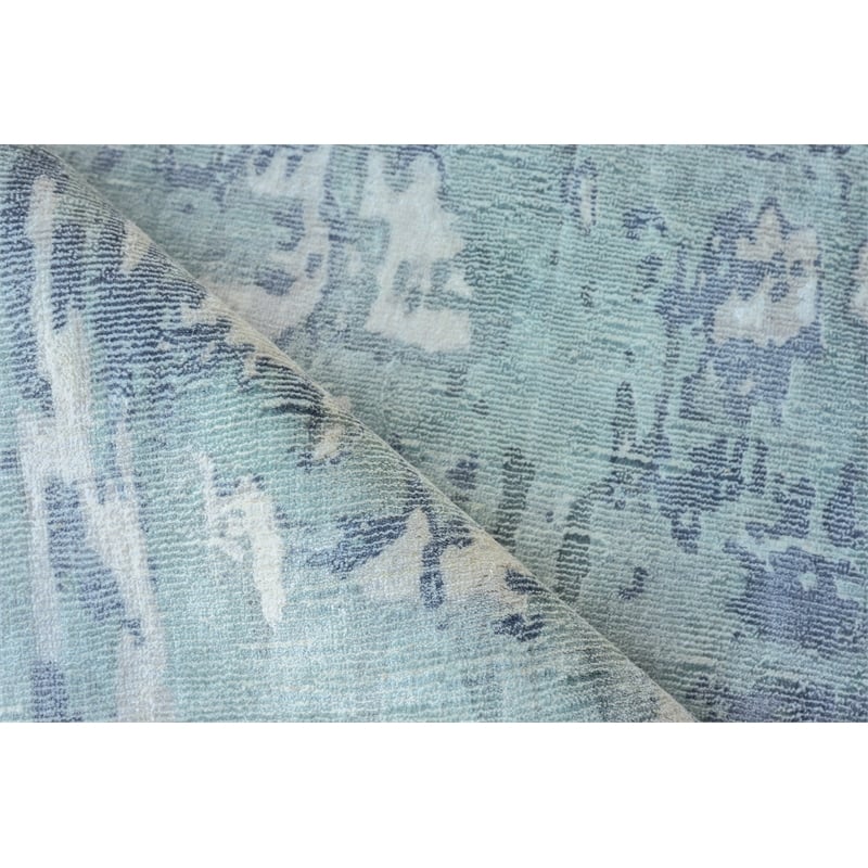 Laguna Handloomed Wool/Bamboo Silk Blue/Multi 9'x12' Area Rug