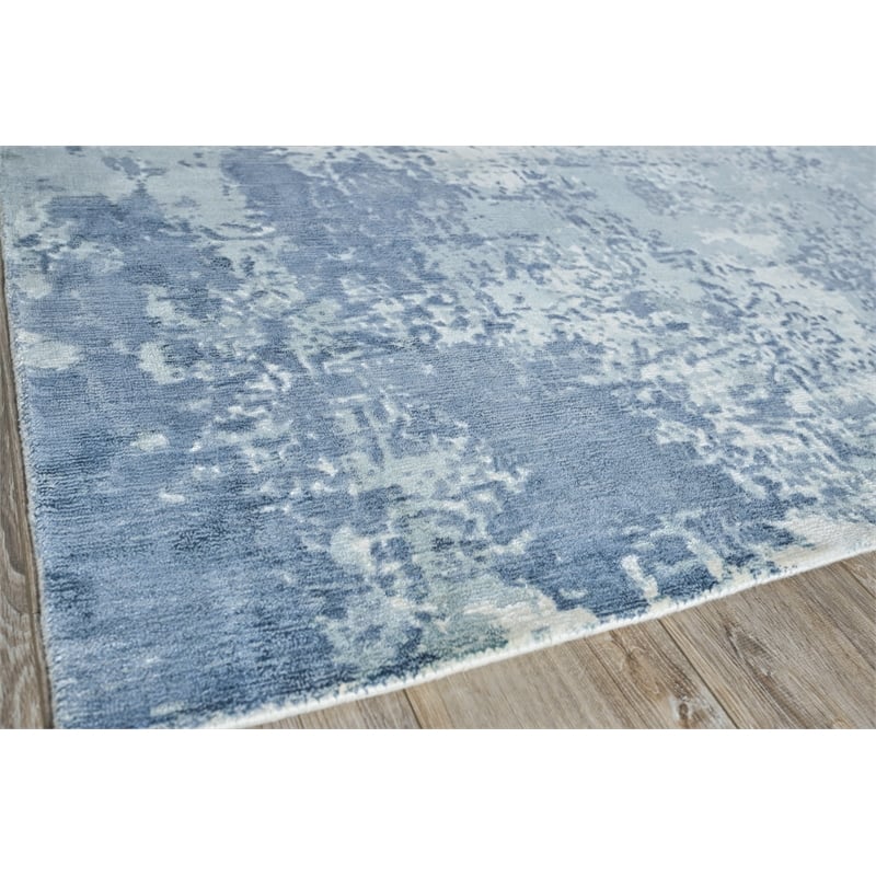 Laguna Handloomed Wool/Bamboo Silk Blue/Multi 10'x14' Area Rug