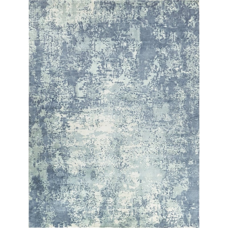 Laguna Handloomed Wool/Bamboo Silk Blue/Multi 12'x15' Area Rug