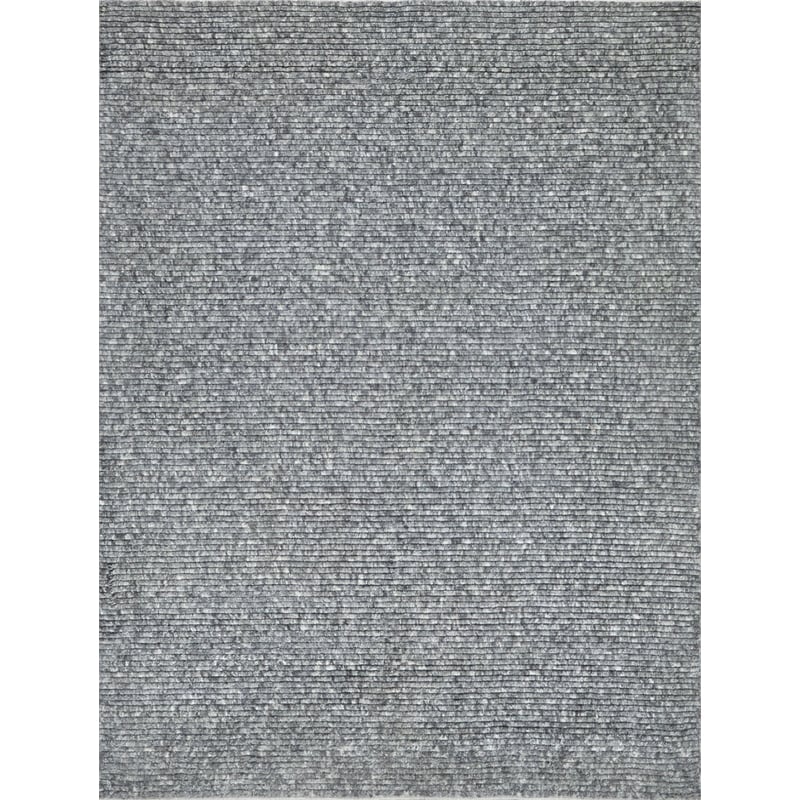 Kaza Handloomed New Zealand Wool Charcoal/Gray 6'x9' Area Rug