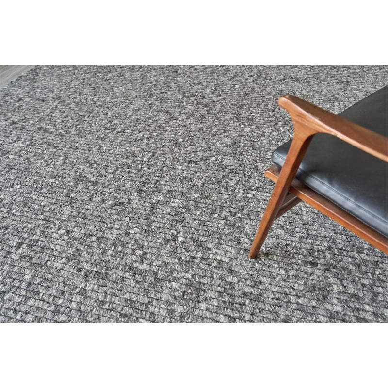 Kaza Handloomed New Zealand Wool Charcoal/Gray 9'x12' Area Rug