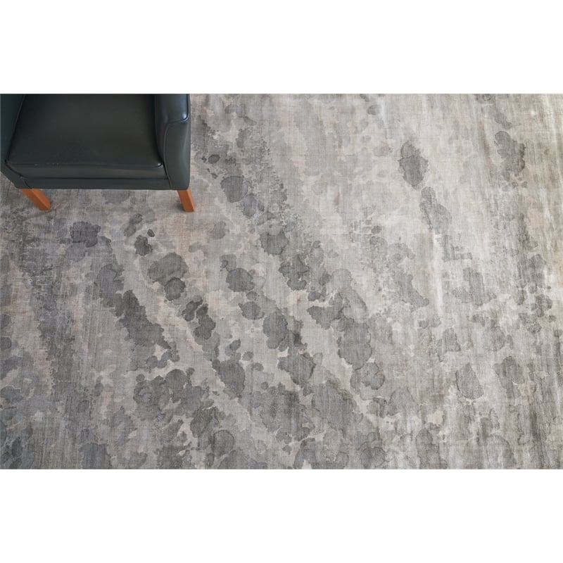 Koda Handloomed Bamboo Silk Gray/Multi 10'x14' Area Rug