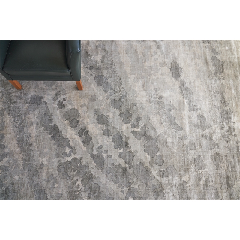 Koda Handloomed Bamboo Silk Gray/Multi 12'x15' Area Rug