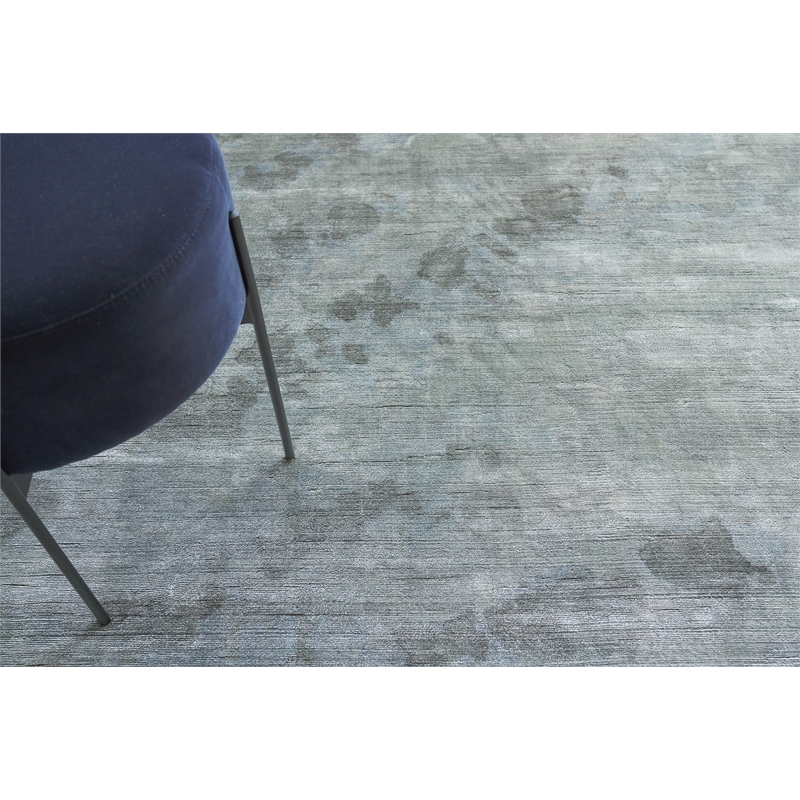Koda Handloomed Bamboo Silk Ink Blue 10'x14' Area Rug