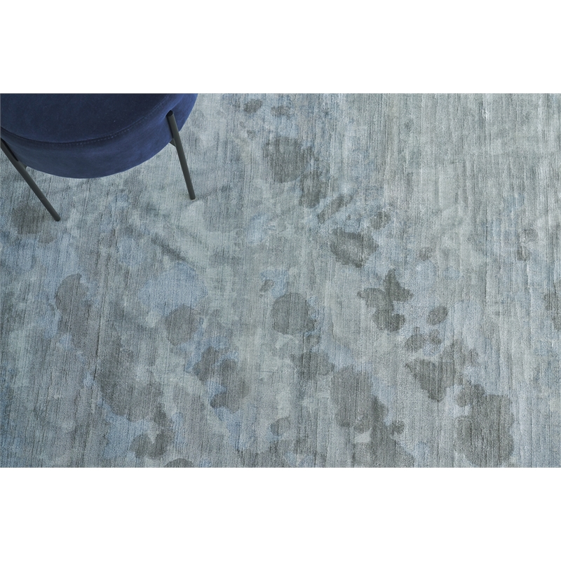 Koda Handloomed Bamboo Silk Ink Blue 10'x14' Area Rug