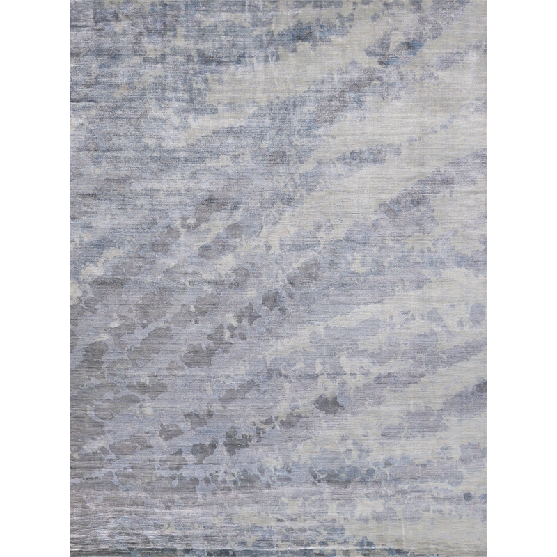 Koda Handloomed Bamboo Silk Ink Blue 10'x14' Area Rug