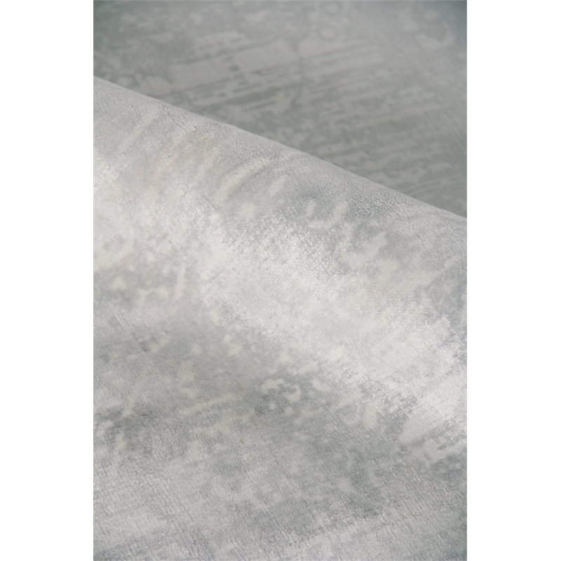 Koda Handloomed Bamboo Silk Blue/Gray 10'x14' Area Rug