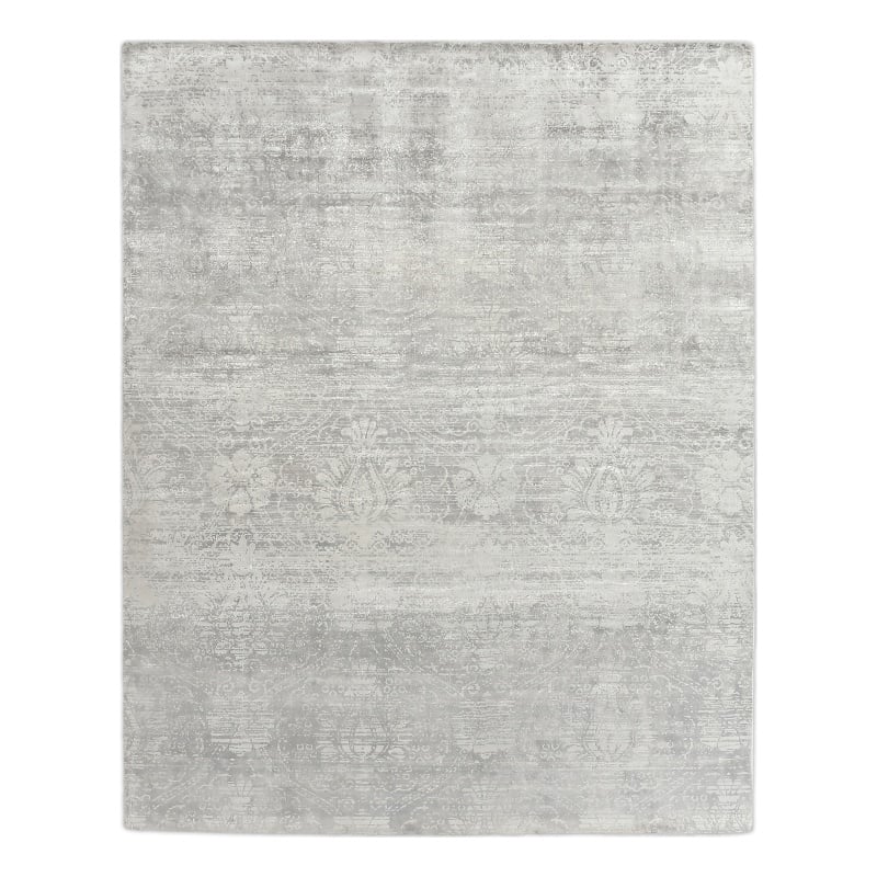 Koda Handloomed Bamboo Silk Blue/Gray 10'x14' Area Rug